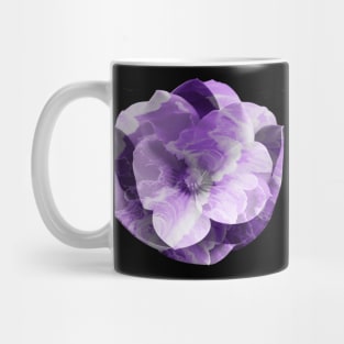 Abstract Purple Waves Flower Mug